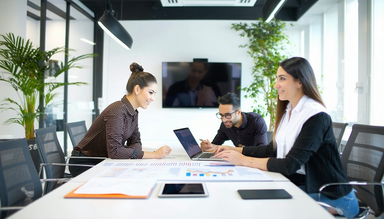 Equipo trabajando en estrategia digital para una pyme
