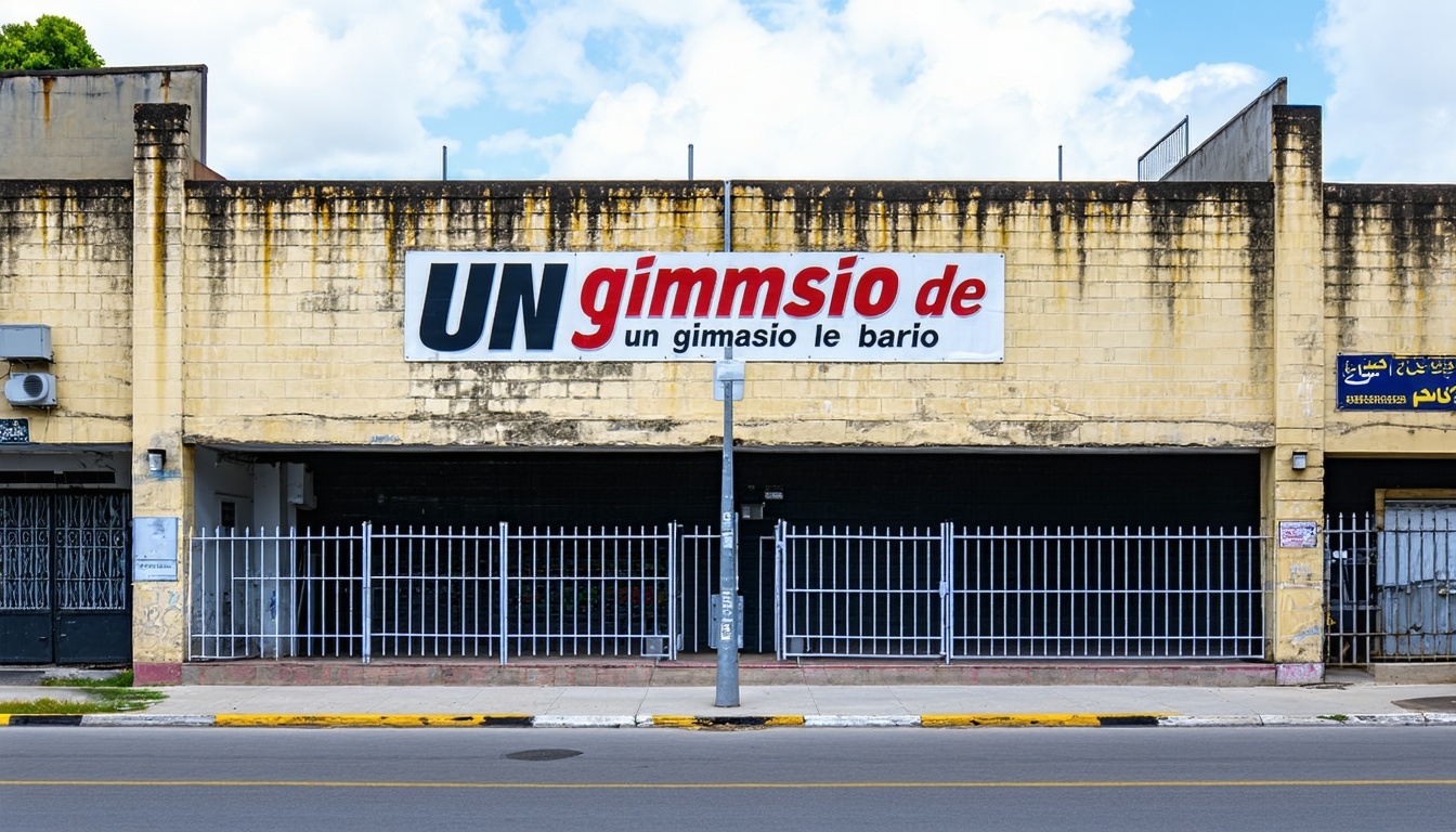 Logo de un gimnasio de barrio